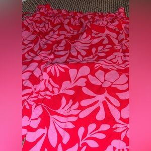 Shade & Shore Red and Pink Floral Fabric